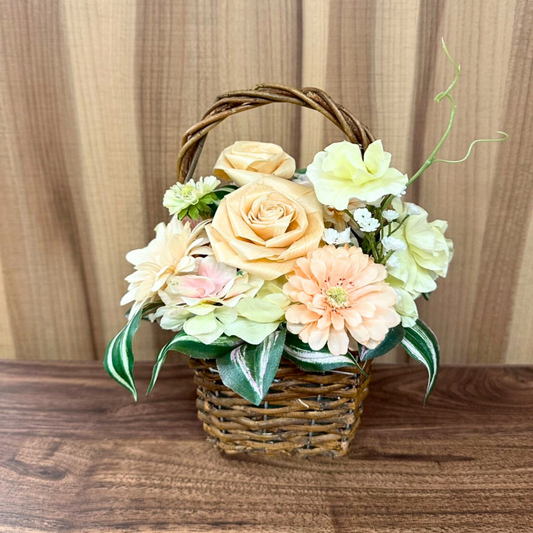 やさしい日々のバスケット -ひのきろうずのナチュラルアレンジメント-