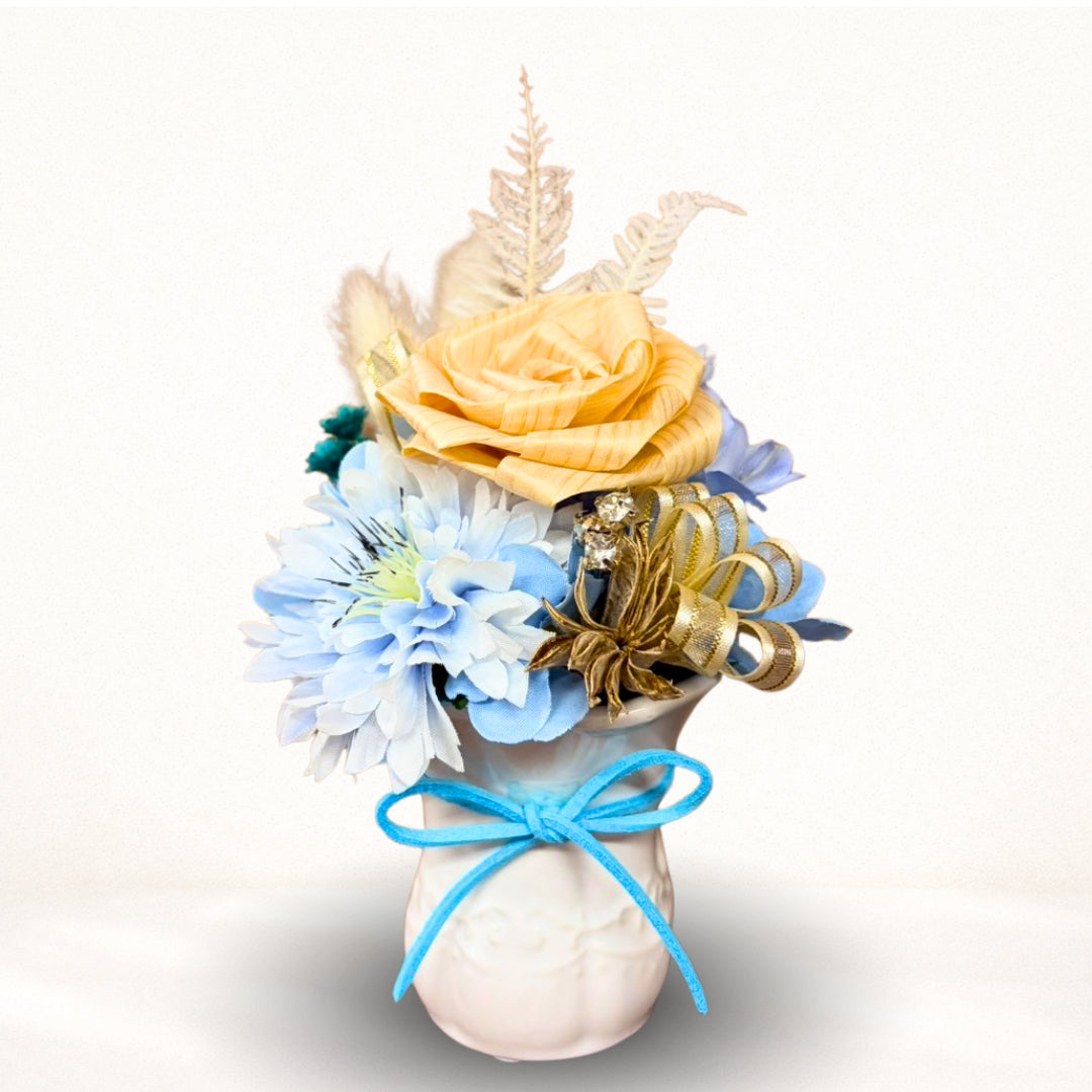 ひのきろうず バレンタインミニアレンジ ― チョコにそっと添える、小さな花の贈りもの ―