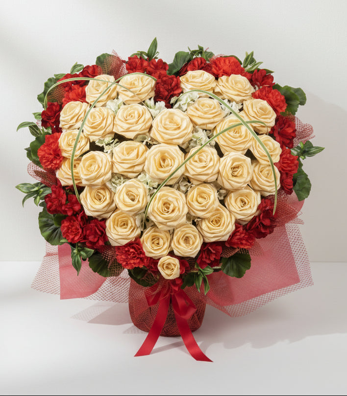 ハートシリーズ｜赤く華やぐハートフラワー