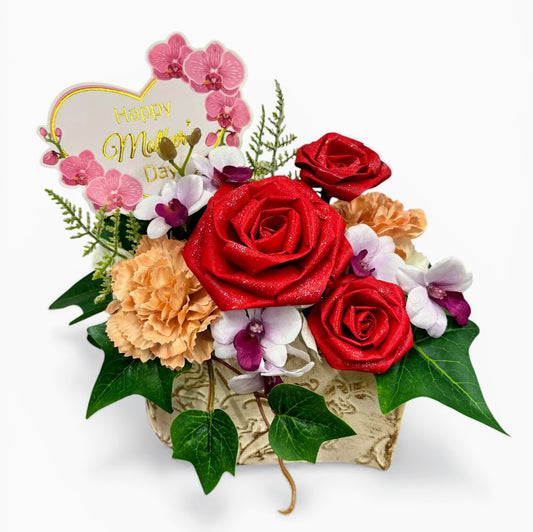 母の日ギフト｜華やぎロイヤルレッドローズ