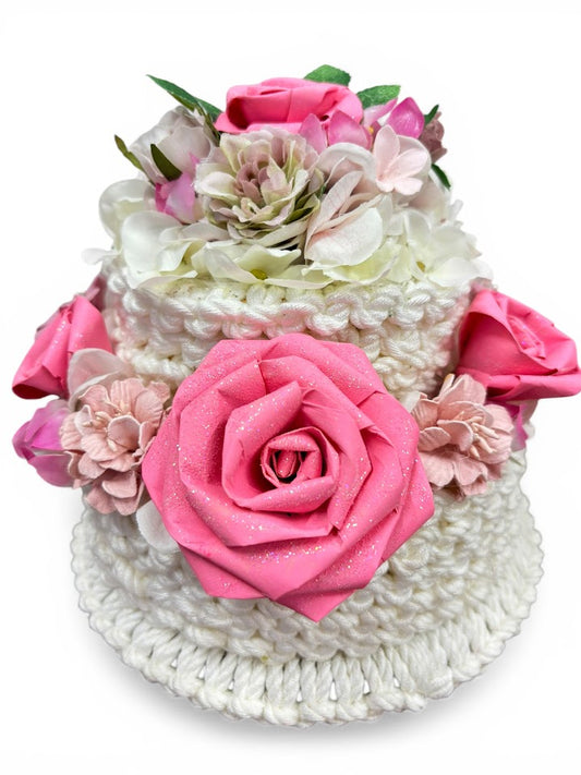 母の日ギフト｜ピンクローズのフラワーケーキ