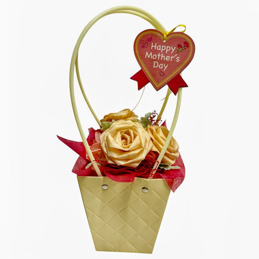 母の日ギフト｜バッグ型アレンジ・イエロー