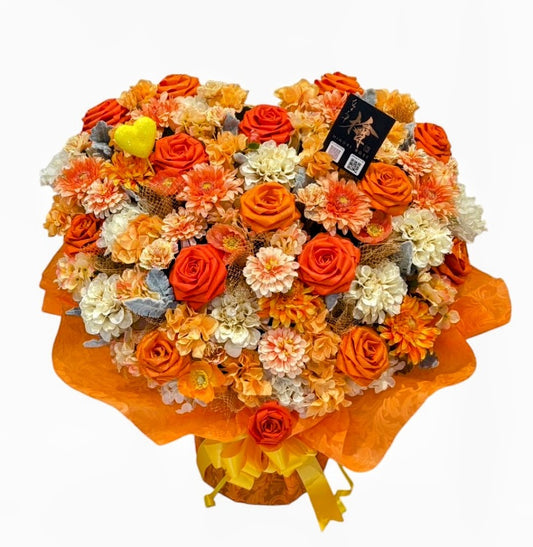 ハートシリーズ｜祝福を贈るアレンジメント・オレンジ