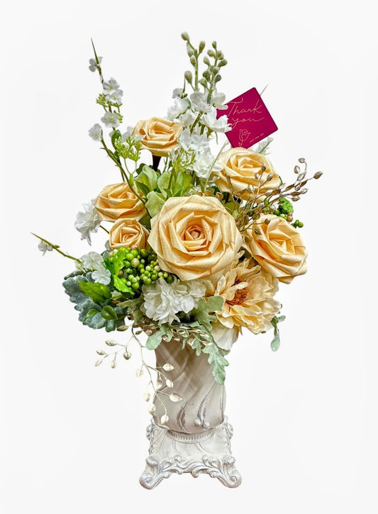 母の日ギフト｜エレガントベージュローズアレンジ