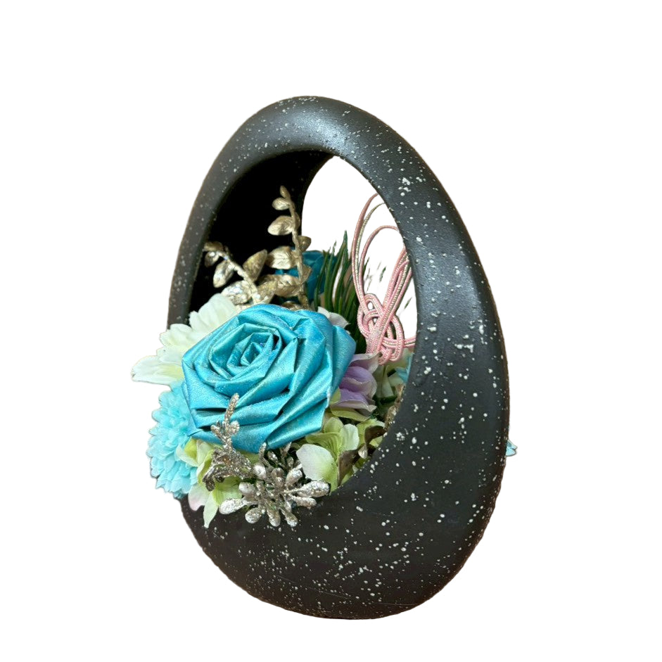 🌙静かな輝きをまとうお正月飾り 迎春アレンジ〈蒼月 -そうげつ-〉