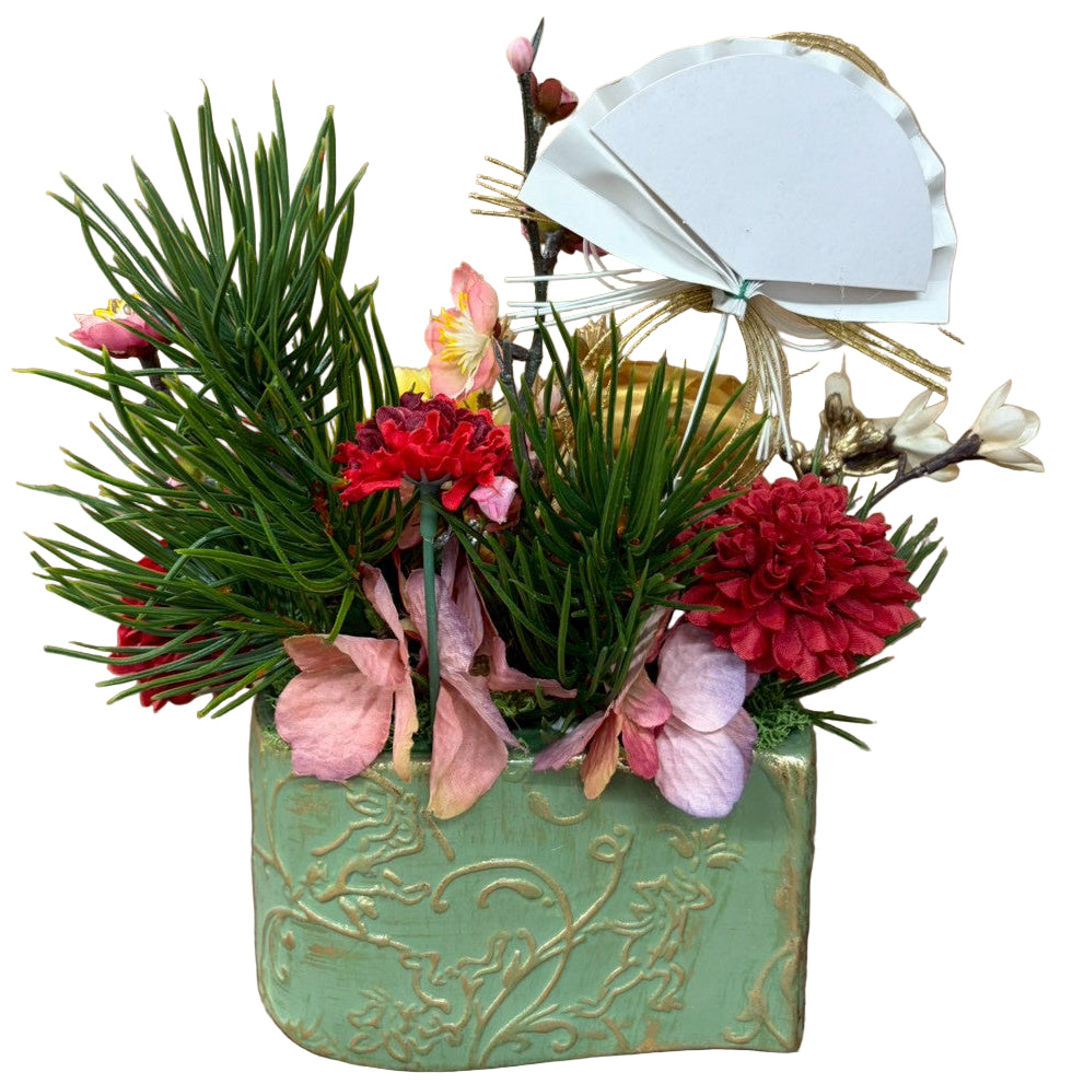 🎍華やぎと福を運ぶ迎春アレンジ お正月アレンジ〈福寿 -ふくじゅ-〉