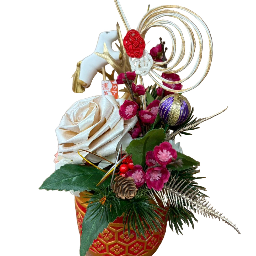 🎍新年に“力強い運気”を呼び込む お正月アレンジ〈瑞駒 -ずいく-〉