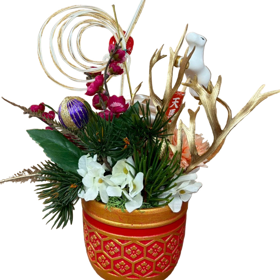 🎍新年に“力強い運気”を呼び込む お正月アレンジ〈瑞駒 -ずいく-〉