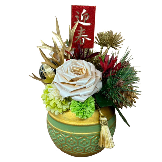 🌅清らかな新年を迎える お正月アレンジ〈翠祥 -すいしょう-〉