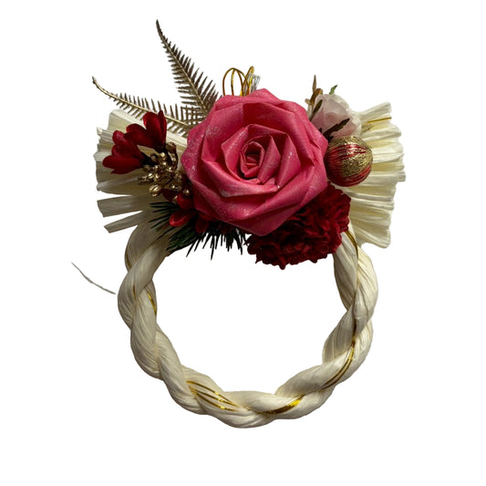 🎍新年を華やかに迎える しめ縄アレンジ〈花結び -はなむすび-〉