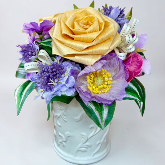 母の日ギフト｜パープルの大人かわいいフラワーアレンジ