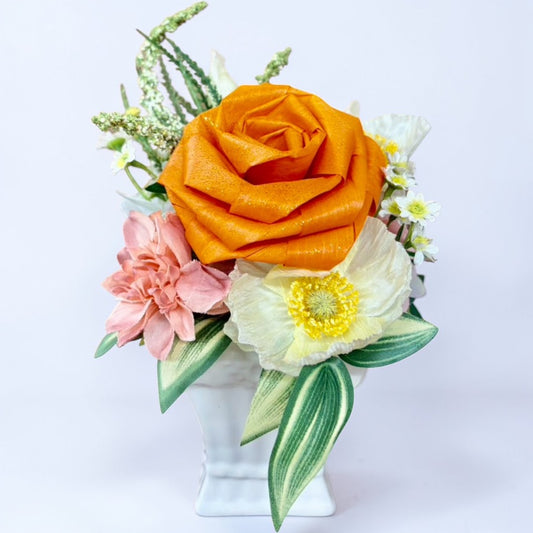 母の日ギフト｜陽だまりオレンジのローズアレンジ
